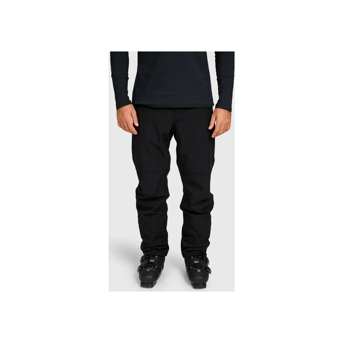 Zwarte ski- en snowboardbroek voor heren, waterdichte winterbroek voor op de piste