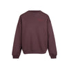 Paarse oversized sweater met ronde hals en borstzak voor dames