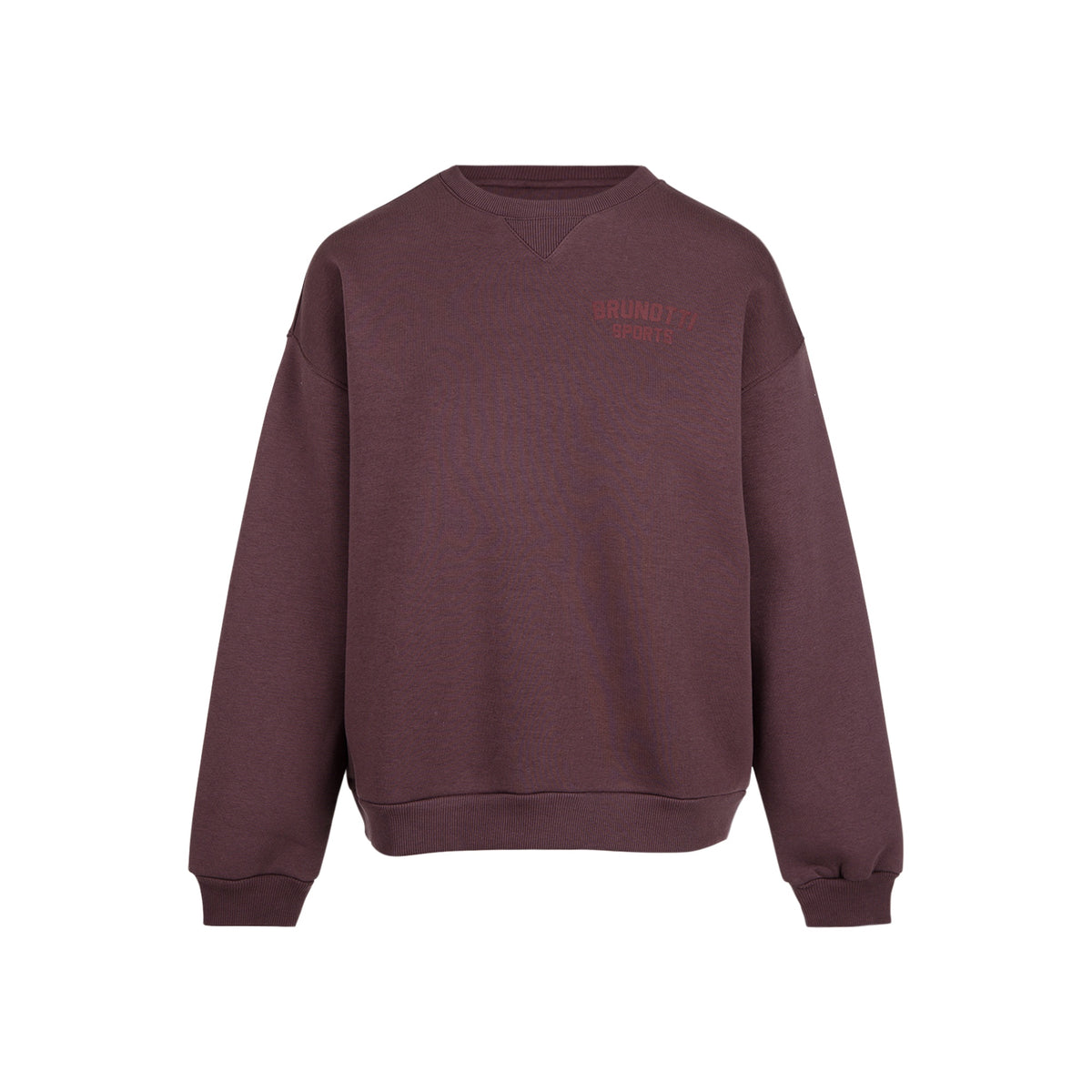 Paarse oversized sweater met ronde hals en borstzak voor dames