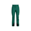 Groene ski broek met zwarte accenten, waterdicht en ademend voor wintersport