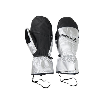 Brunotti winter handschoenen wanten wit-zwart met fleece voering en polsband