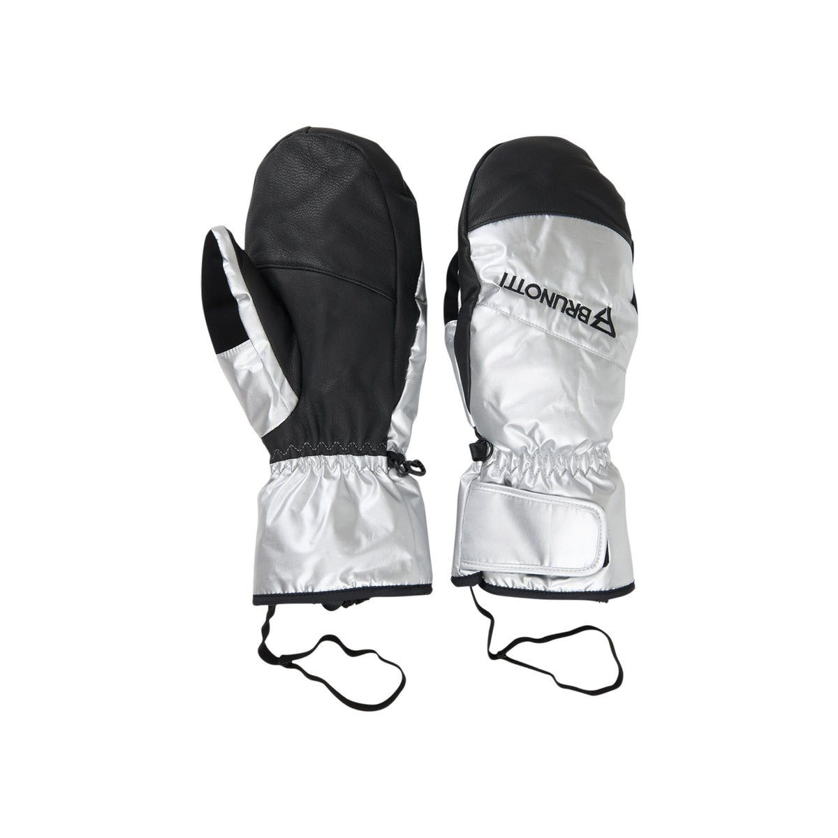 Brunotti winter handschoenen wanten wit-zwart met fleece voering en polsband