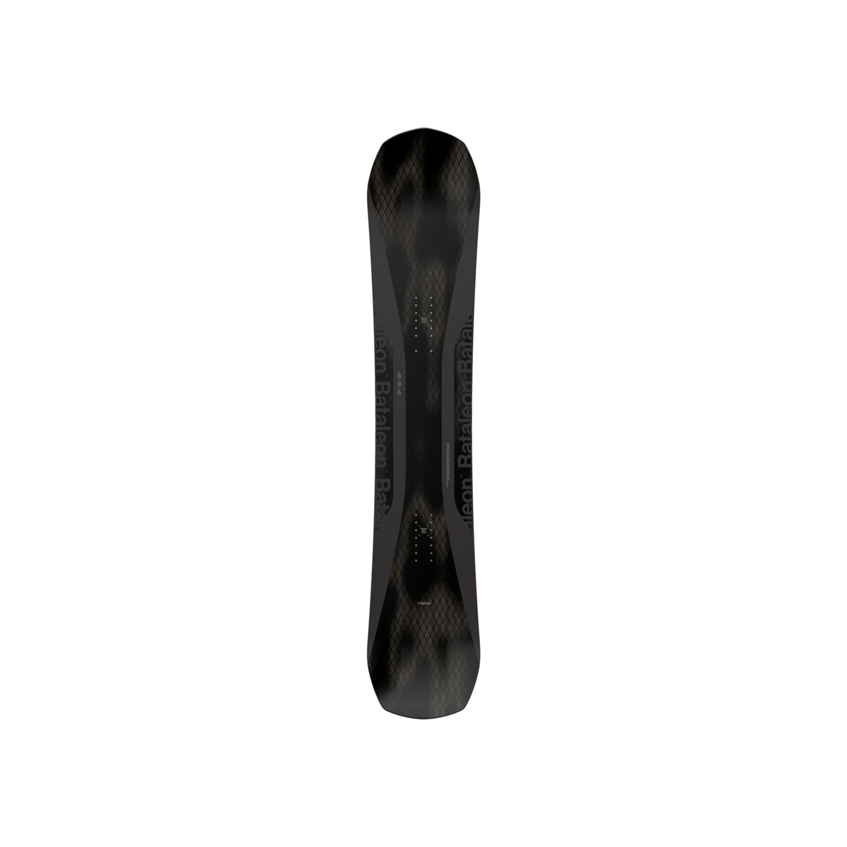 Zwart snowboard met grafisch design, bovenaanzicht - All-mountain snowboard voor wintersport
