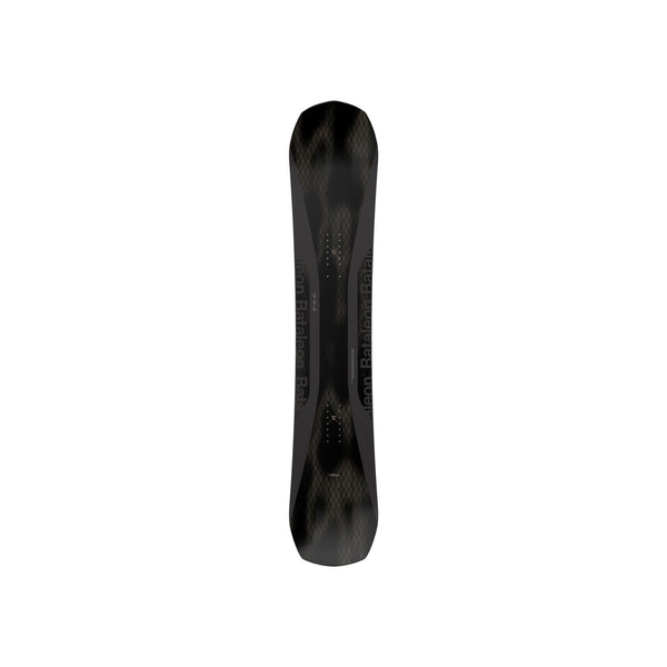 Zwart snowboard met grafisch design, bovenaanzicht - All-mountain snowboard voor wintersport