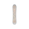 Snowboard met bloemmotief en houtnerf design in beige en blauw