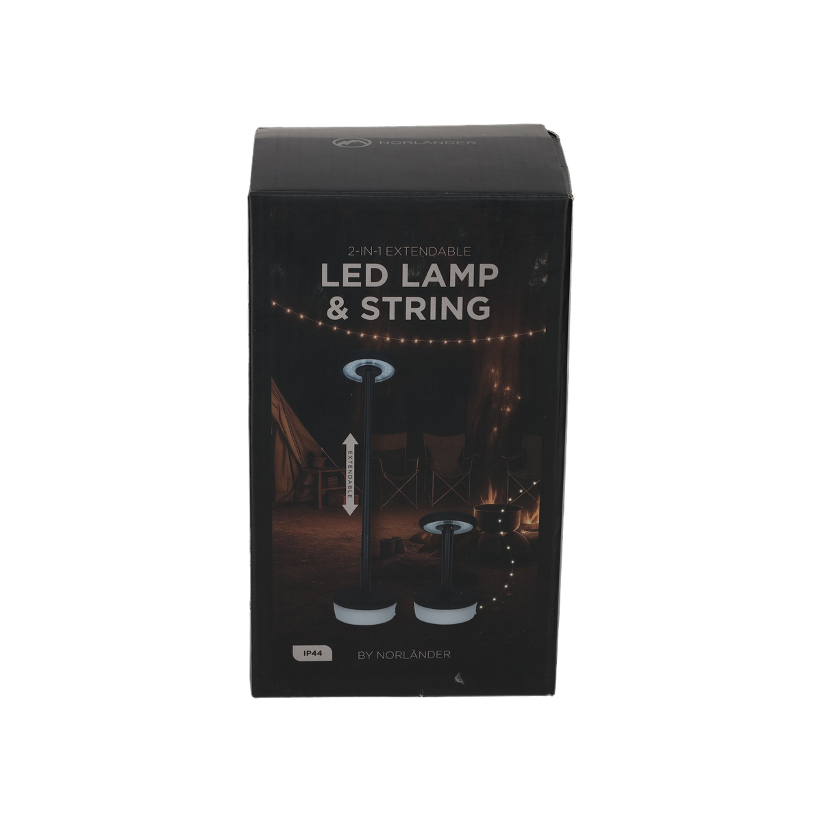 NORLÄNDER 2-in-1 Uitschuifbare LED Lamp & Slinger Zwart