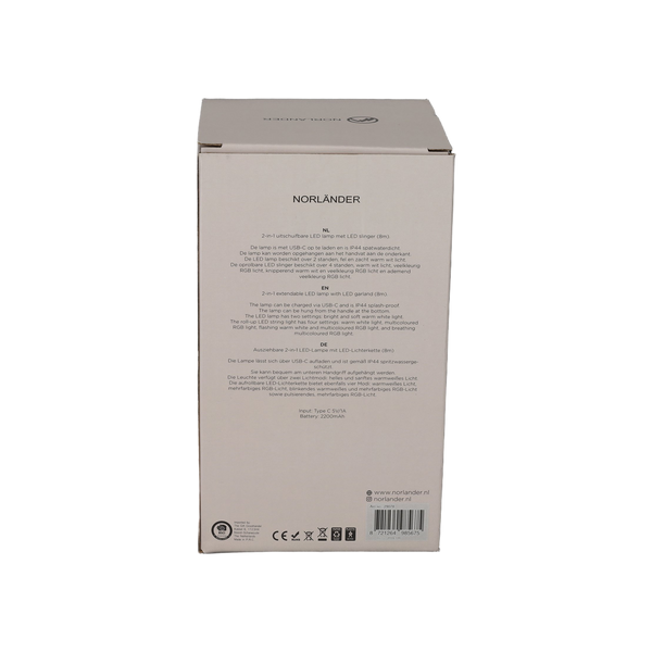 NORLÄNDER 2-in-1 Uitschuifbare LED Lamp & Slinger Taupe