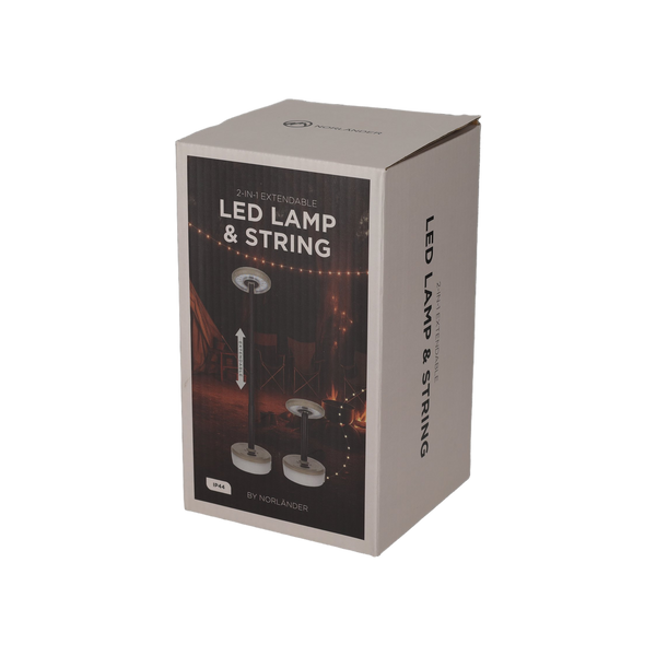 NORLÄNDER 2-in-1 Uitschuifbare LED Lamp & Slinger Taupe