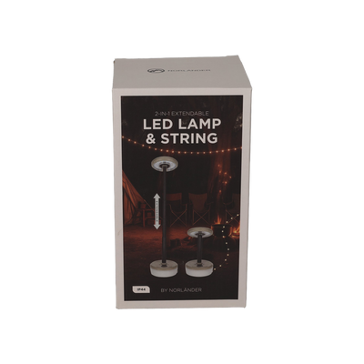 NORLÄNDER 2-in-1 Uitschuifbare LED Lamp & Slinger Taupe