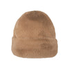 Beige fluffy teddy muts - warme wintermuts met zachte pluche structuur