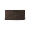 Bruine pluizige fleece hoofdband voor warmte en comfort tijdens koude dagen