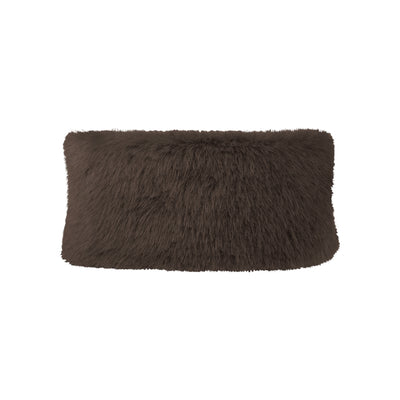 Bruine pluizige fleece hoofdband voor warmte en comfort tijdens koude dagen