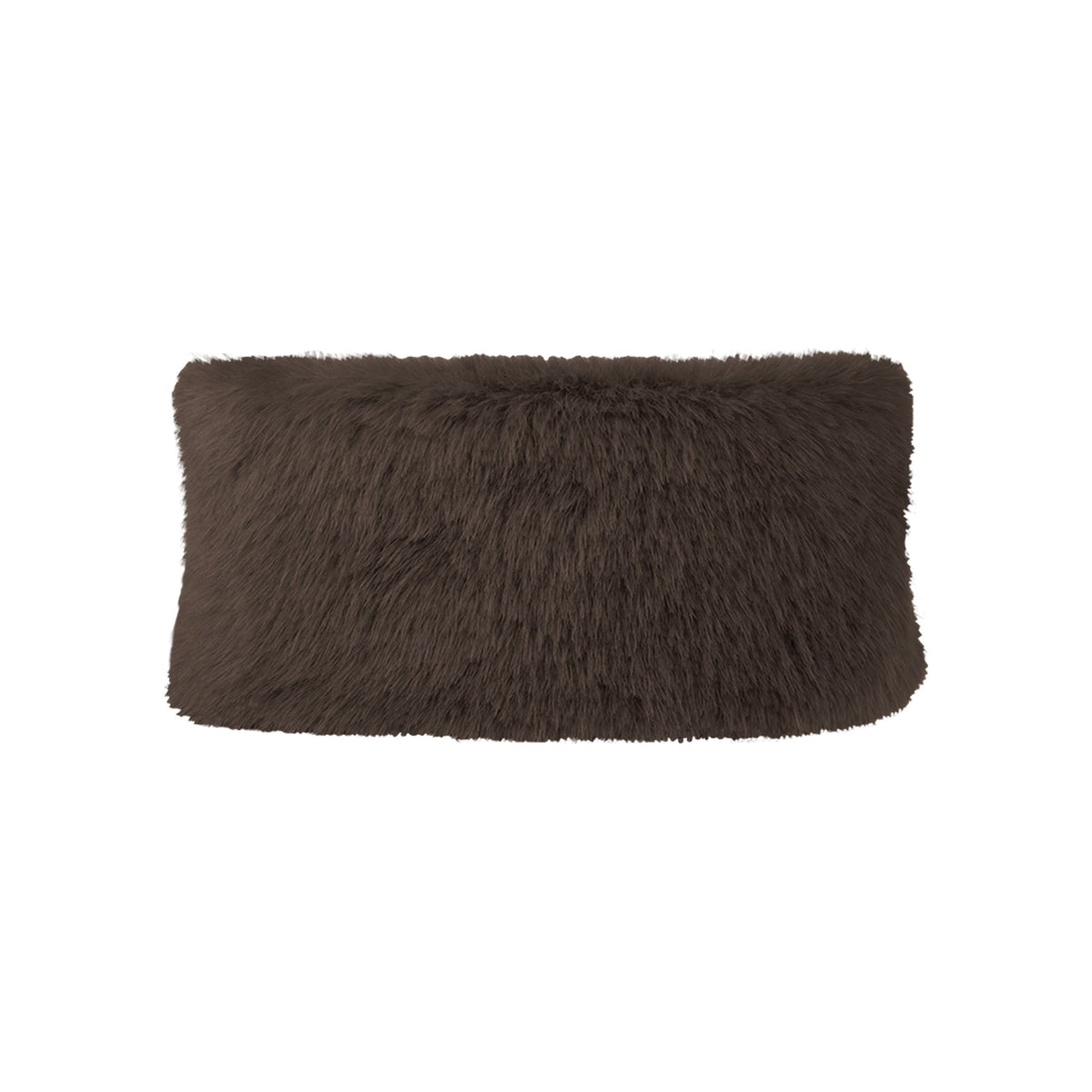 Bruine pluizige fleece hoofdband voor warmte en comfort tijdens koude dagen
