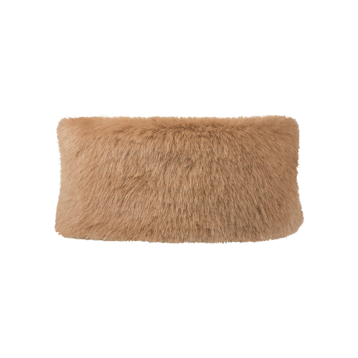 Beige pluche haarband voor dames, zachte fleece hoofdband voor winter en sport