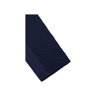 Donkerblauwe gebreide trui met geribbelde manchet detail