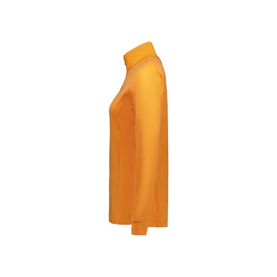Oranje poloshirt zijkant met korte mouwen en kraag voor dames en heren