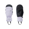 Witte en zwarte skihandschoenen met polsband, geïsoleerd voor wintersport en snowboarden