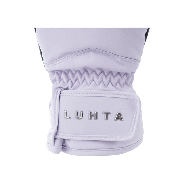LUHTA witte handschoen met verstelbare polsband en elastische smocking voor een perfecte pasvorm