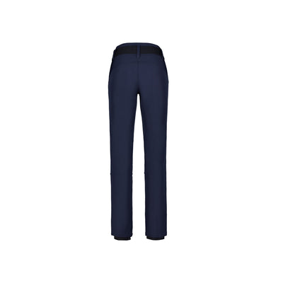 Donkerblauwe dames pantalon met rechte pijpen en tailleband