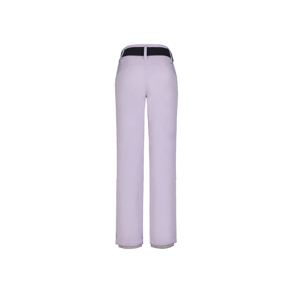 Lila wijde pantalon met rechte pijpen voor dames, comfortabele broek in pastelkleur