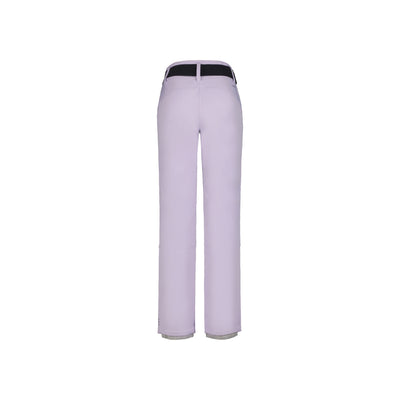 Lila wijde pantalon met rechte pijpen voor dames, comfortabele broek in pastelkleur