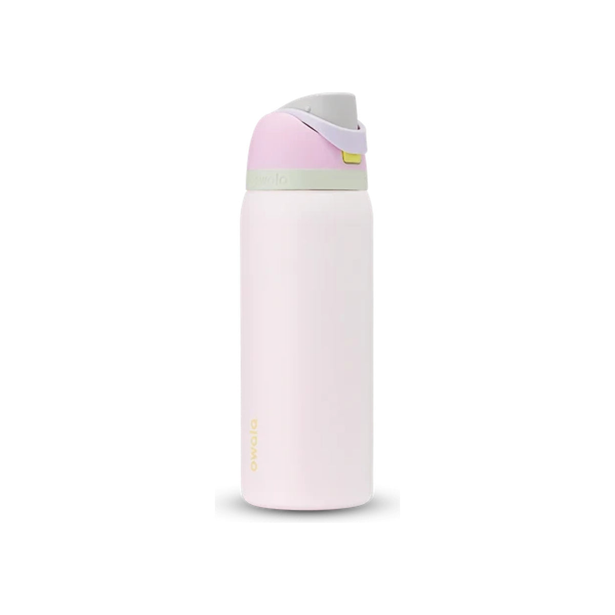 Owala FreeSip drinkfles roze met wit - isolerende waterfles met deksel - 650ml sportfles BPA-vrij