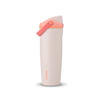 Porter roze thermosbeker met deksel en rietje - geïsoleerde drinkfles 470ml - lekvrije reisbeker