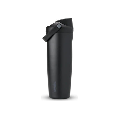 Zwarte thermosbeker met drukknop deksel - lekvrije isolerende koffiebeker voor onderweg 500ml
