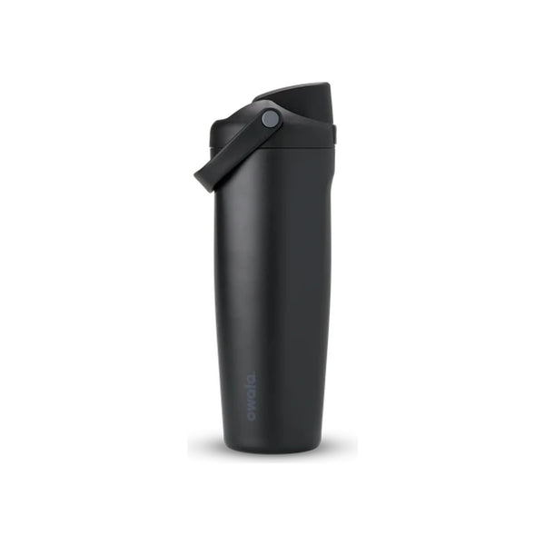 Zwarte thermosbeker met drukknop deksel - lekvrije isolerende koffiebeker voor onderweg 500ml