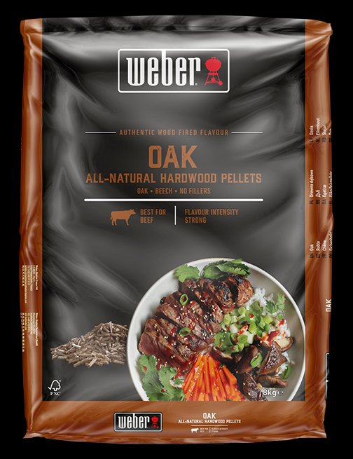 Weber Eiken Houtpellets 8kg Premium BBQ Rookpellets