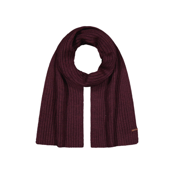 Bordeauxrode geribbelde gebreide sjaal voor dames en heren, winteraccessoire