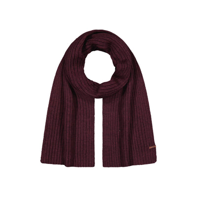 Bordeauxrode geribbelde gebreide sjaal voor dames en heren, winteraccessoire
