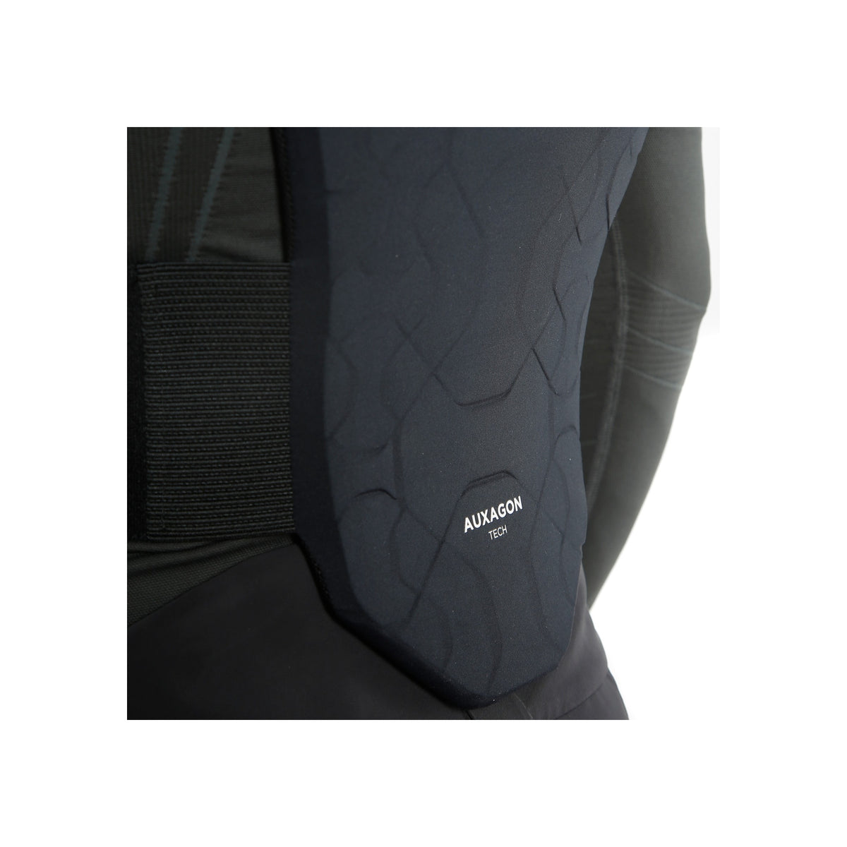 Aragon rugbeschermer met foam padding en elastische band voor motorrijders, zwart