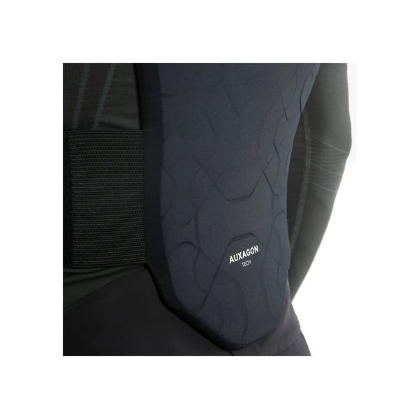 Aragon rugbeschermer met foam padding en elastische band voor motorrijders, zwart
