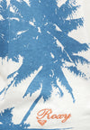 Tropische palmbomen print in blauw op wit - decoratief wandkunst strand thema