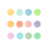 Lurch set van 12 gekleurde pastel kroonkurken uit silicone