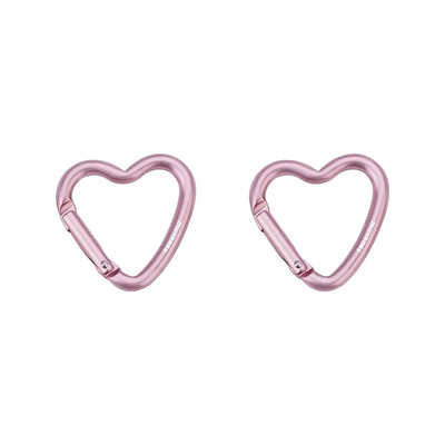 Munkees Mini Heart Carabiner 2 pcs - pink - 3,8 cm