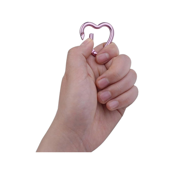 Munkees Mini Heart Carabiner 2 pcs - pink - 3,8 cm
