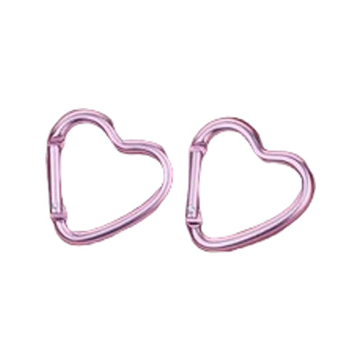 Munkees Mini Heart Carabiner 2 pcs - pink - 3,8 cm