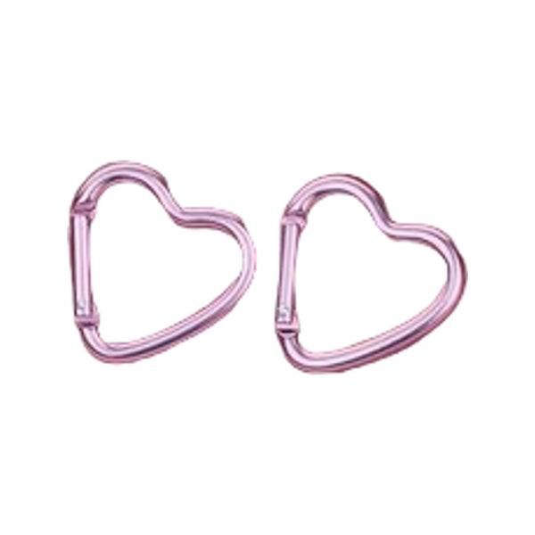 Munkees Mini Heart Carabiner 2 pcs - pink - 3,8 cm