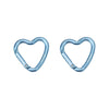 Munkees Mini Heart Carabiner 2 pcs - blue - 3,8 cm