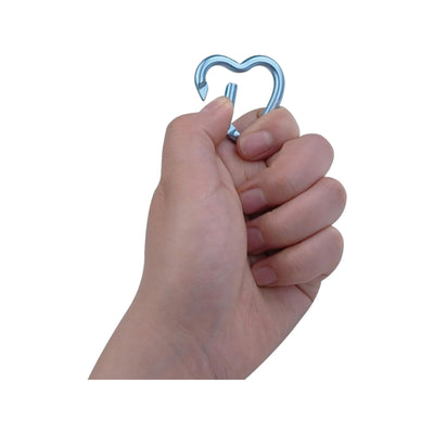 Munkees Mini Heart Carabiner 2 pcs - blue - 3,8 cm