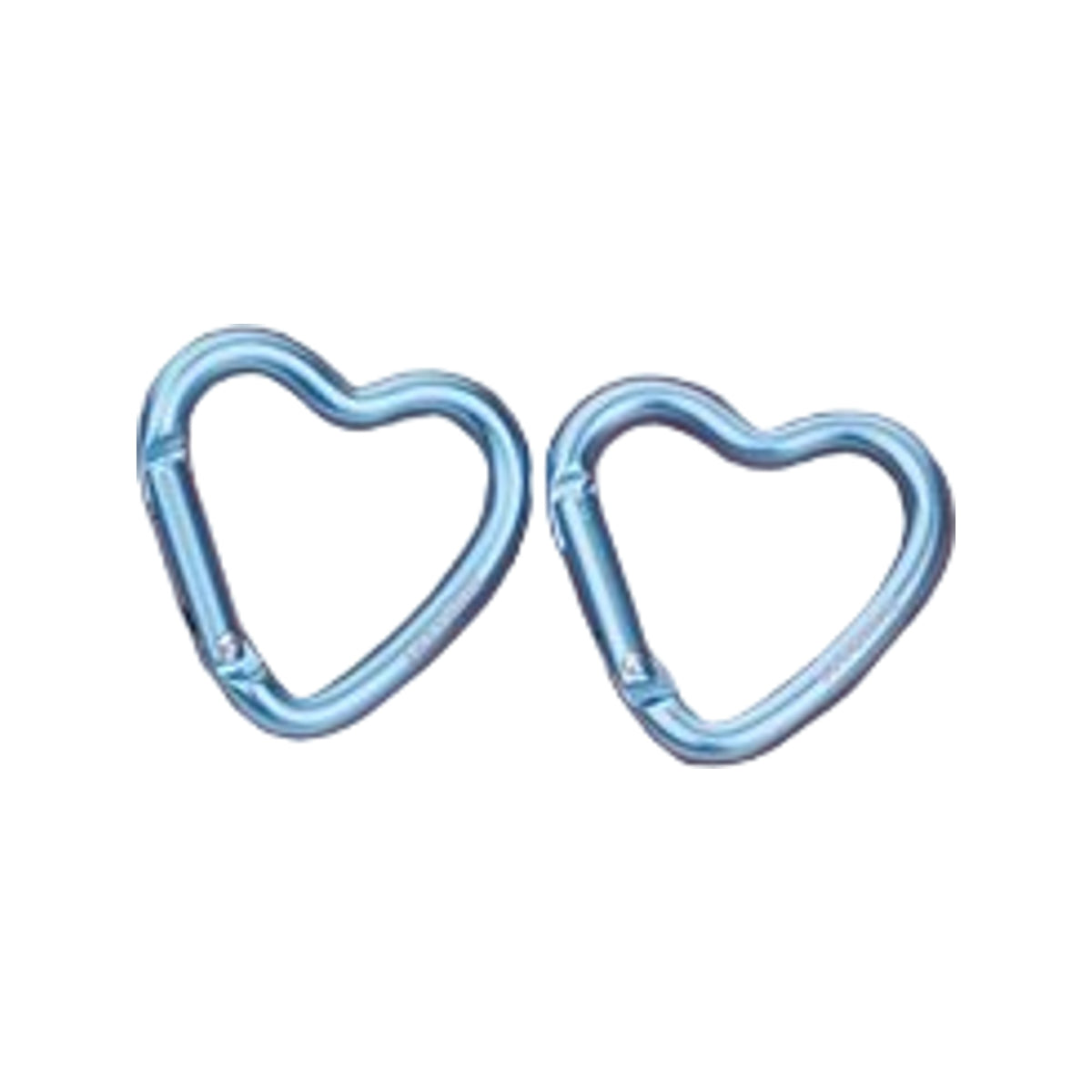 Munkees Mini Heart Carabiner 2 pcs - blue - 3,8 cm