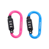 Munkees Combination Lock Carabiner D-Shape - magenta/ blue