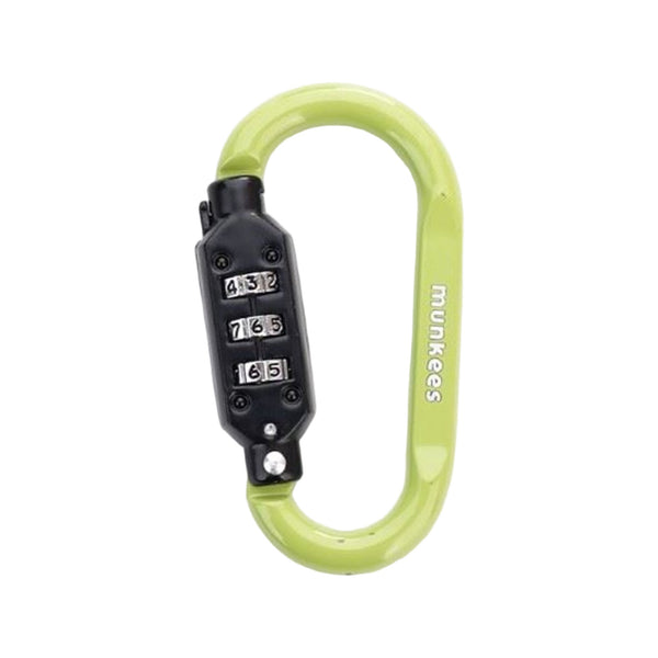 Munkees Combination Lock Carabiner D-Shape - black/ green