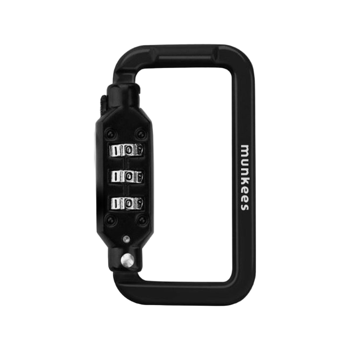Munkees Combination Lock Carabiner SQUARE - black/ green