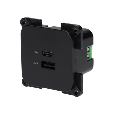 C-Line Usb A+C Vierkant Zwart Verpakt