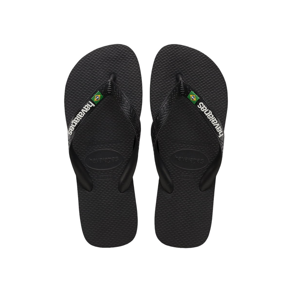 Havaianas Brasil Logo — Black/Black