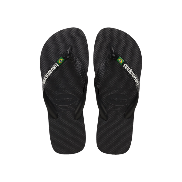Havaianas Brasil Logo — Black/Black