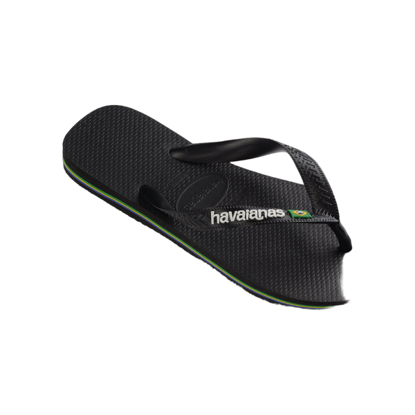 Havaianas Brasil Logo — Black/Black